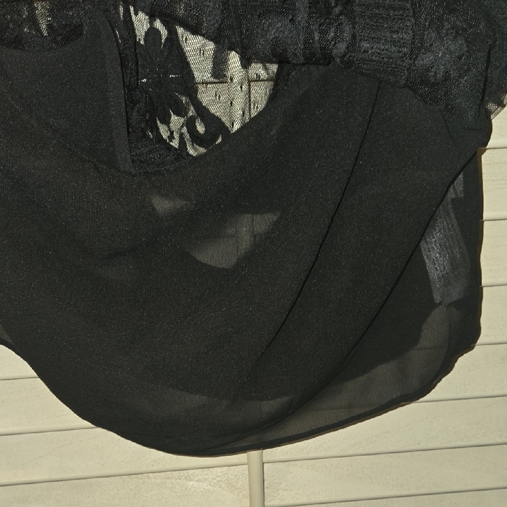 Zara Black Lace Sleeveless Blouse - Picture 4 of 7